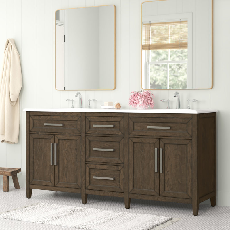 Sand & Stable Dash 71'' Double Bathroom Vanity with Marble Top